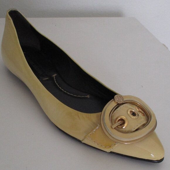 BCBGMaxAzria "Emly" Womens Gold Patent Leather Ballet Flat NWT - 6M or 36 EUR - Picture 13 of 16